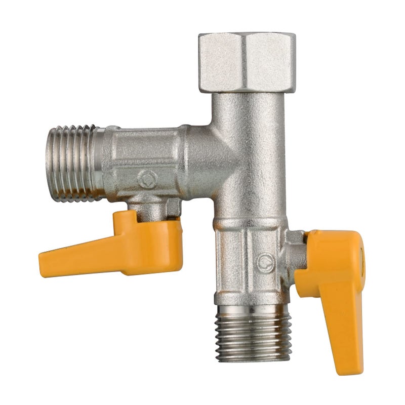 CIENCIA Brass Water Diverter 3 Way Shower Diverter Valve T Adapter Shower Head Shut-Off Valve for Showerhead and Shower Hose, DSF009 - Image 1